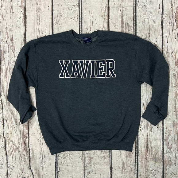 Xavier Musketeers University College Sweatshirt Dark Gray Mens - Picture 1 of 3